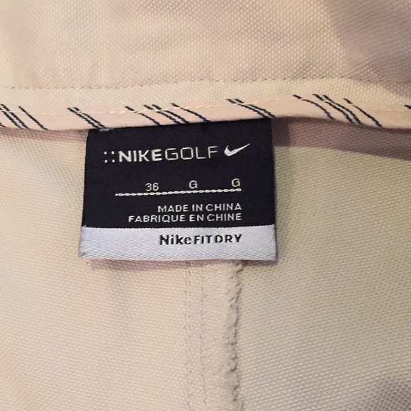Men's Nike 36 fit dry light khaki  golf shorts - Picture 3 of 3